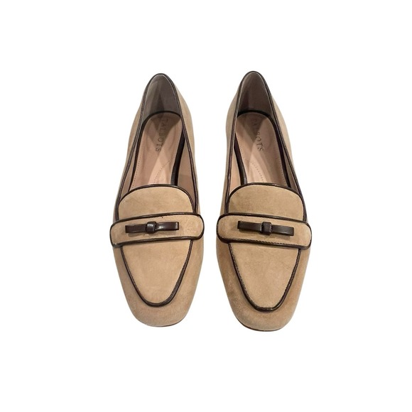 Talbots JANE BOW LOAFERS RIBBON Suede Cream Preppy 6 M Women's - Picture 5 of 8